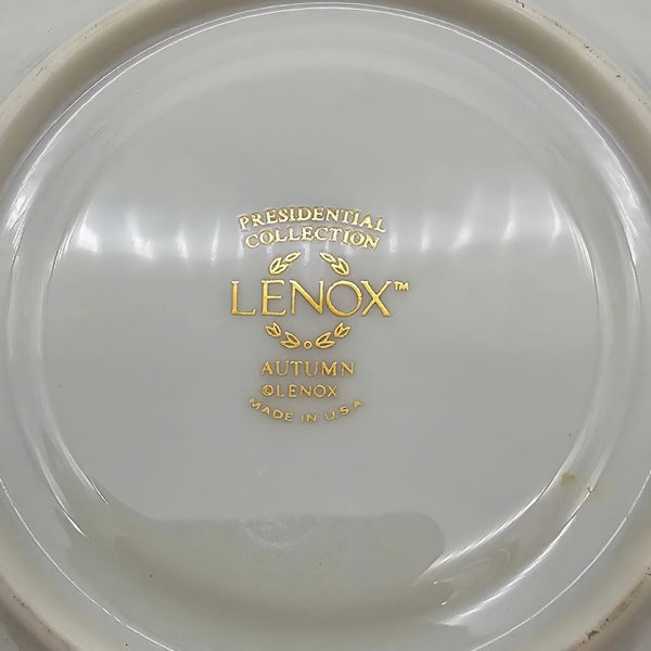 Lenox Lenox Autumn Fine China Set for 8 with 22kt Gold Trim | 40 Piece Set | Presidential Collection Blue Scrolls, Fruit | (Gold Back - Stamp) - China Set ClassyTea