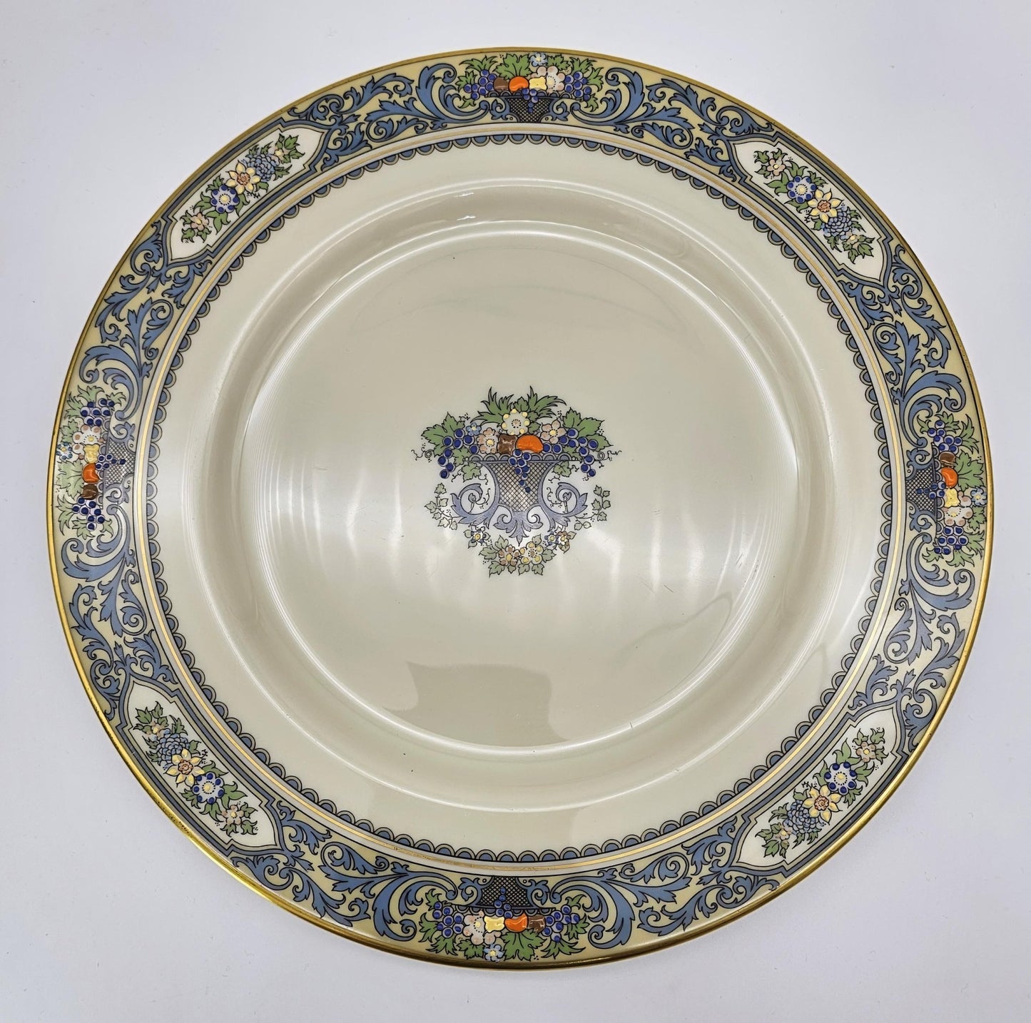 Lenox Lenox Autumn Fine China Set for 8 with 22kt Gold Trim | 40 Piece Set | Presidential Collection Blue Scrolls, Fruit Made in USA - China Set ClassyTea