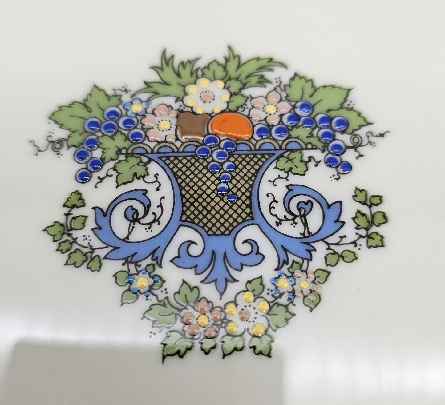 Lenox Lenox Autumn Fine China Set for 8 with 22kt Gold Trim | 40 Piece Set | Presidential Collection Blue Scrolls, Fruit Made in USA - China Set ClassyTea