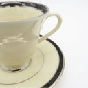 Lenox Lenox Black Royale (Service for 4) | Cosmopolitan Luxury Dinnerware Cosmopolitan, Black Band, Platinum Rings, Vintage Fine China Set - China Set ClassyTea