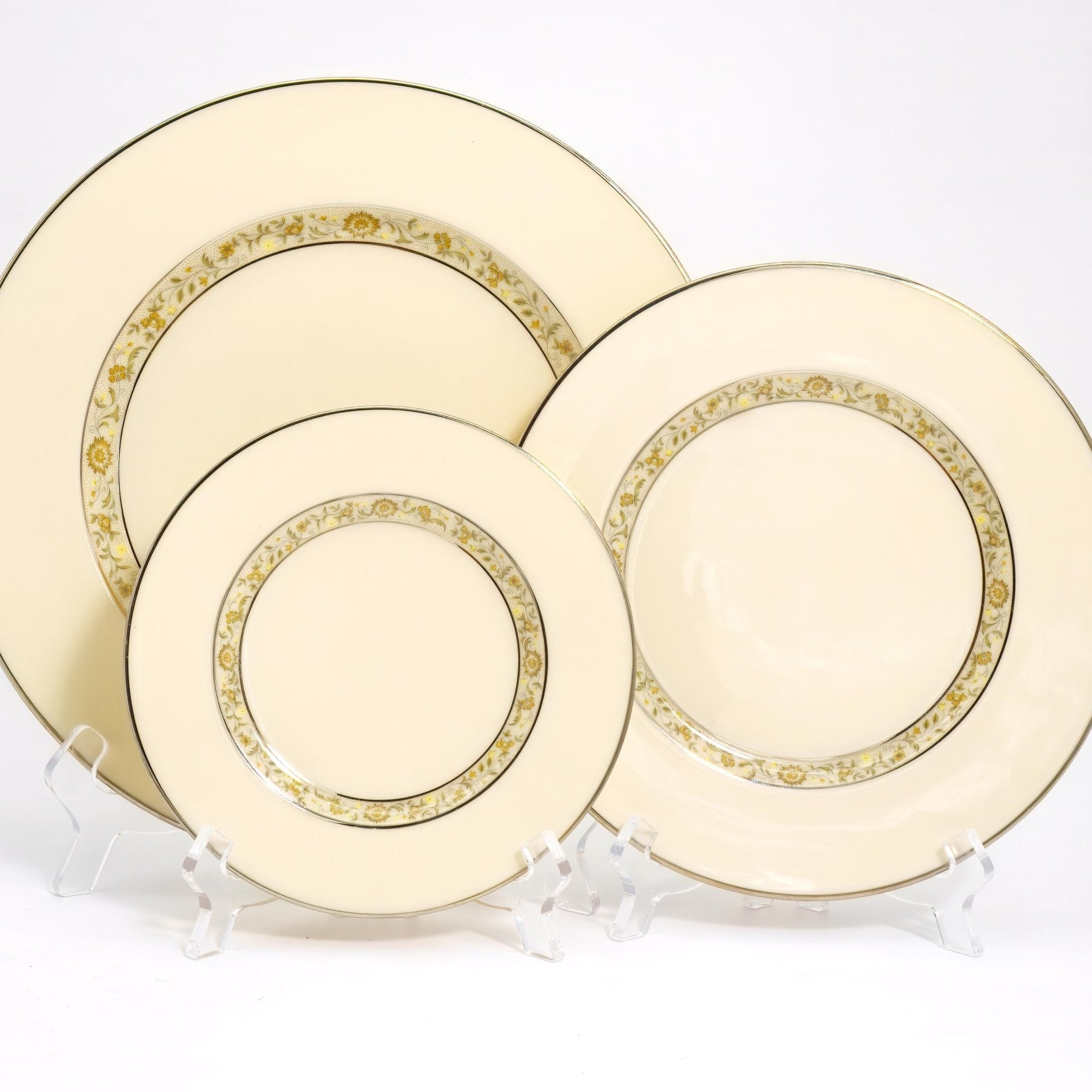 Lenox Lenox Springdale China Set for 4 (12 Total Pieces) | Dinner, Salad/Dessert, & Side Plates wedding gift anniversary gift for daughter wedding - China Set ClassyTea