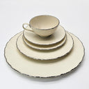 Lenox Lenox Weatherly China Set for 8 1960s Dinnerware Vintage Mid - Century Wedding Tableware Vintage Dinning Set Quiet Luxury Platinum Cream - China Set ClassyTea