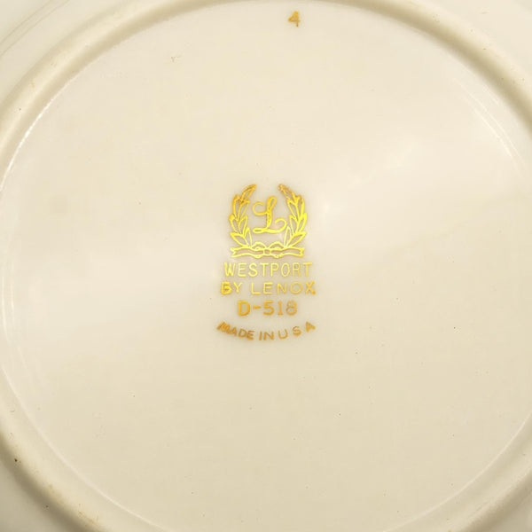 Lenox Lenox Westport Vintage China Set for 8 Guests 24kt Gold Gilded Antique Dinnerware Set Sage Green and Gold Dinner Plates Teacups Teal Celadon - China Set ClassyTea