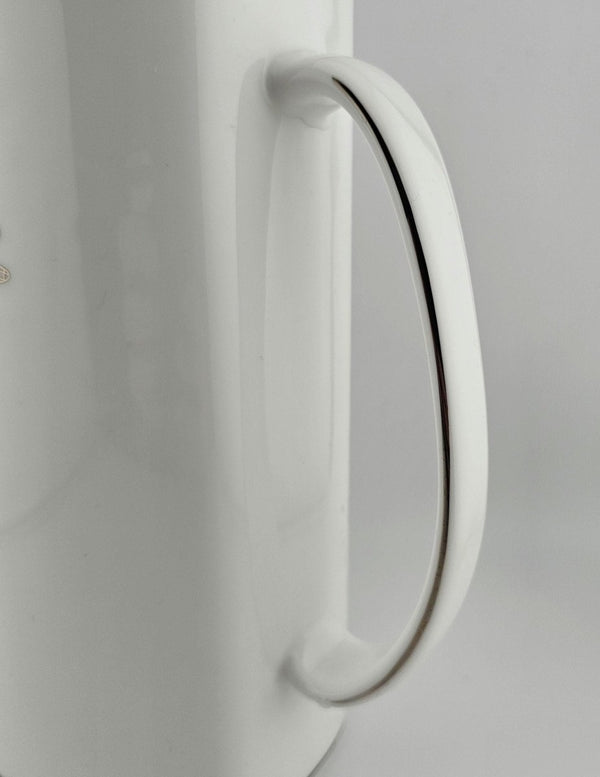 Lenox Lenox Kate Spade June Lane Coffee Pot – Fine Bone China with Platinum Trim, Dragonfly Motif, 48 oz Capacity, Elegant Tableware, Wedding Gift - Coffee Pot ClassyTea