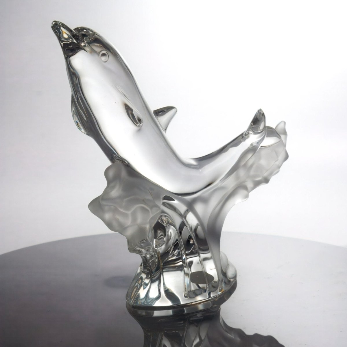 Lenox Crystal Dolphin Sculpture Statue Figurine Coastal Decor for Beachhouse Luxury Gift for Mom Housewarming Lenox Glorious Dolphin Animals - Crystal Sculpture ClassyTea