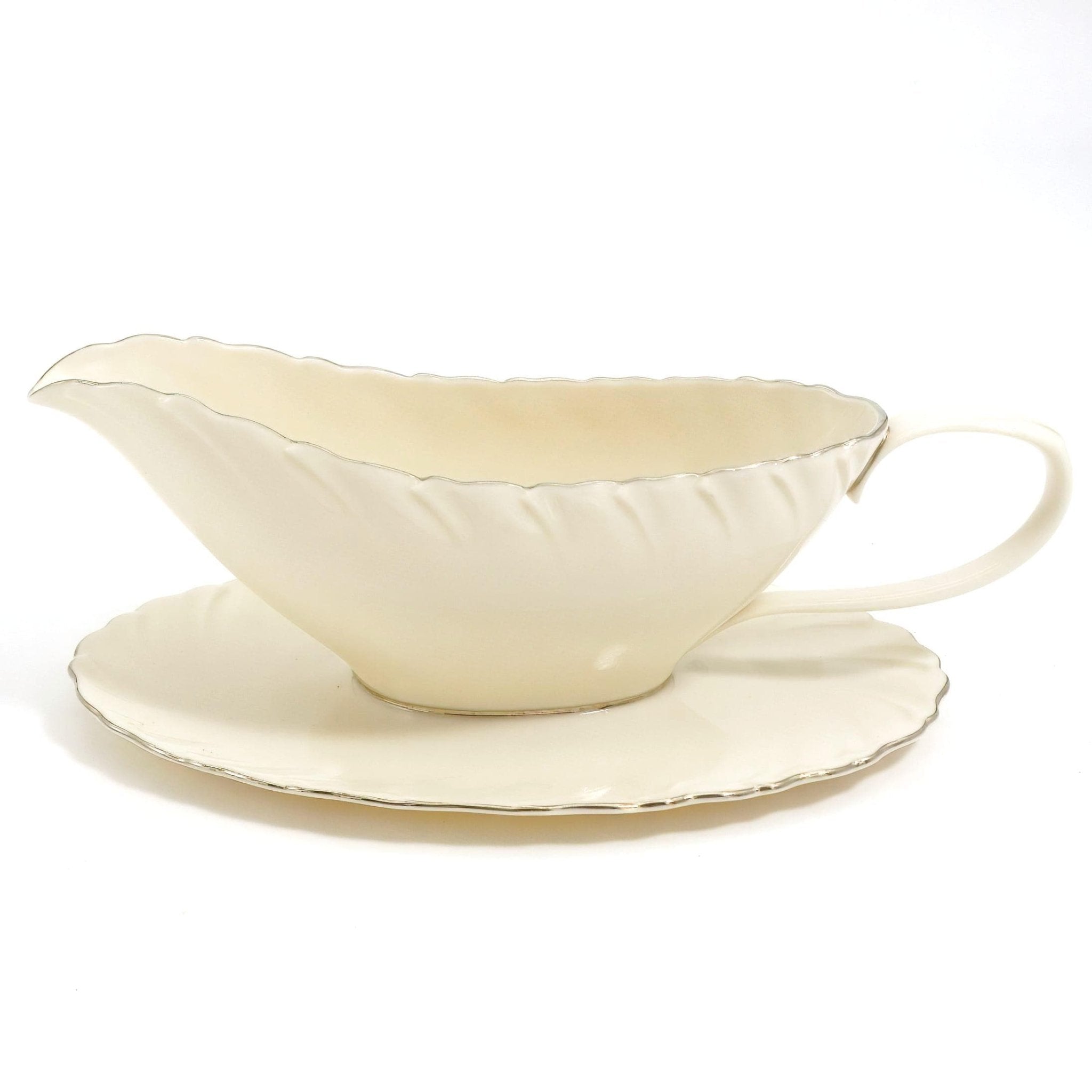 Lenox Lenox "Weatherly" Gravy Boat w/ Underplate - Gravy Boat ClassyTea