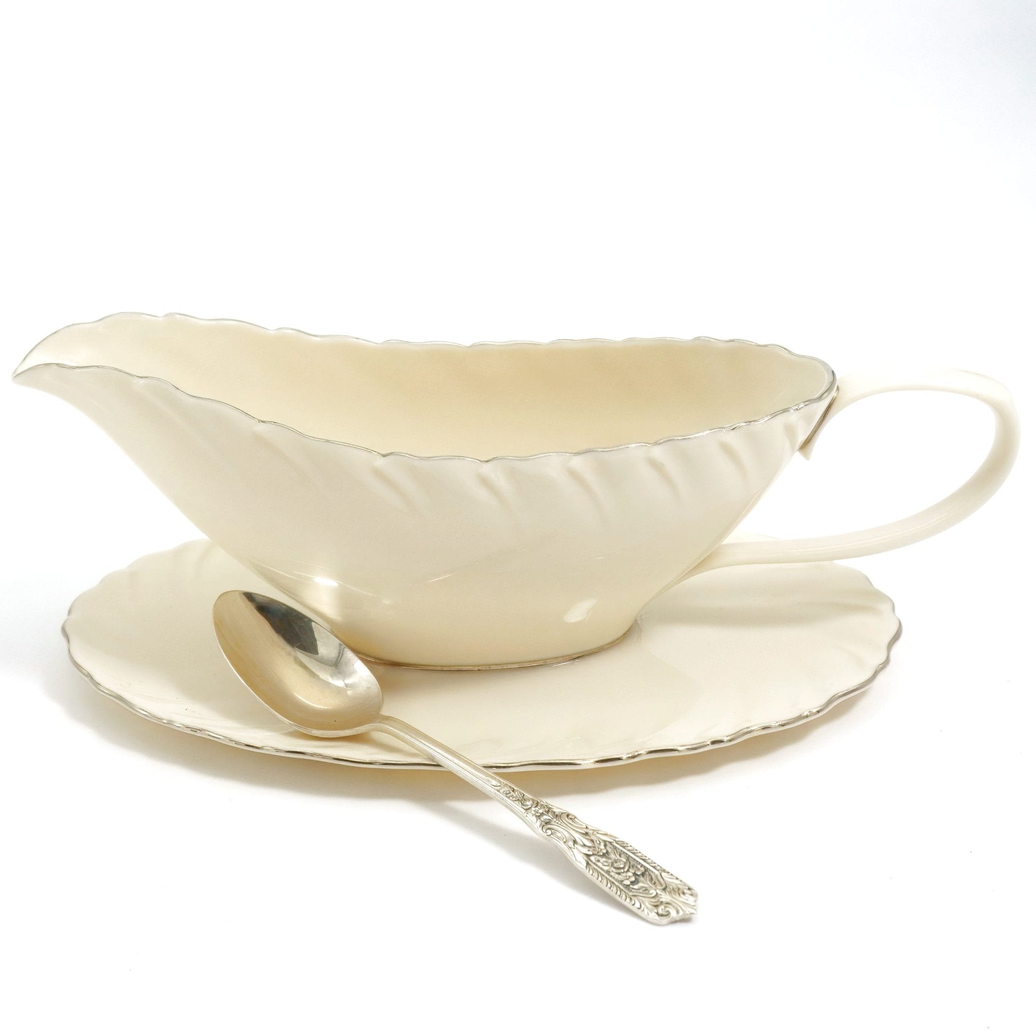 Lenox Lenox "Weatherly" Gravy Boat w/ Underplate - Gravy Boat ClassyTea