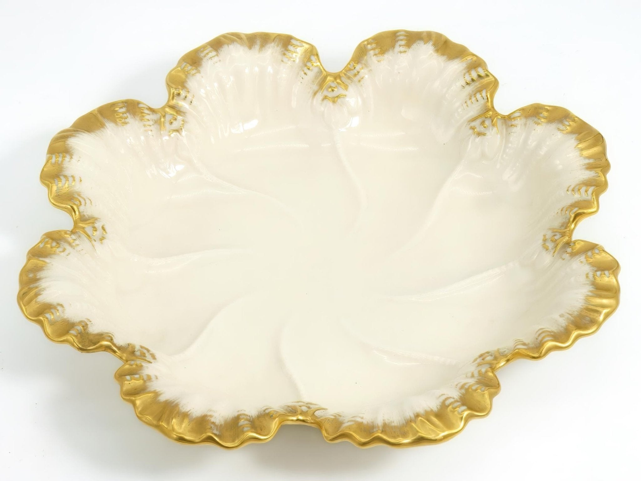 Lenox 1960s Lenox Vintage Oyster Plate Bone China Coastal Tableware Beach House Decor Ceramic Wall Hanging Art for Gift Fruit Bowl Center Piece - Oyster Plate ClassyTea