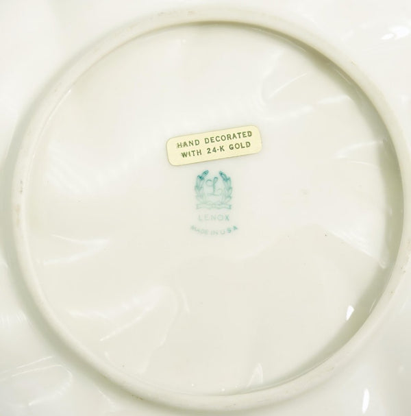 Lenox 1960s Lenox Vintage Oyster Plate Bone China Coastal Tableware Beach House Decor Ceramic Wall Hanging Art for Gift Fruit Bowl Center Piece - Oyster Plate ClassyTea