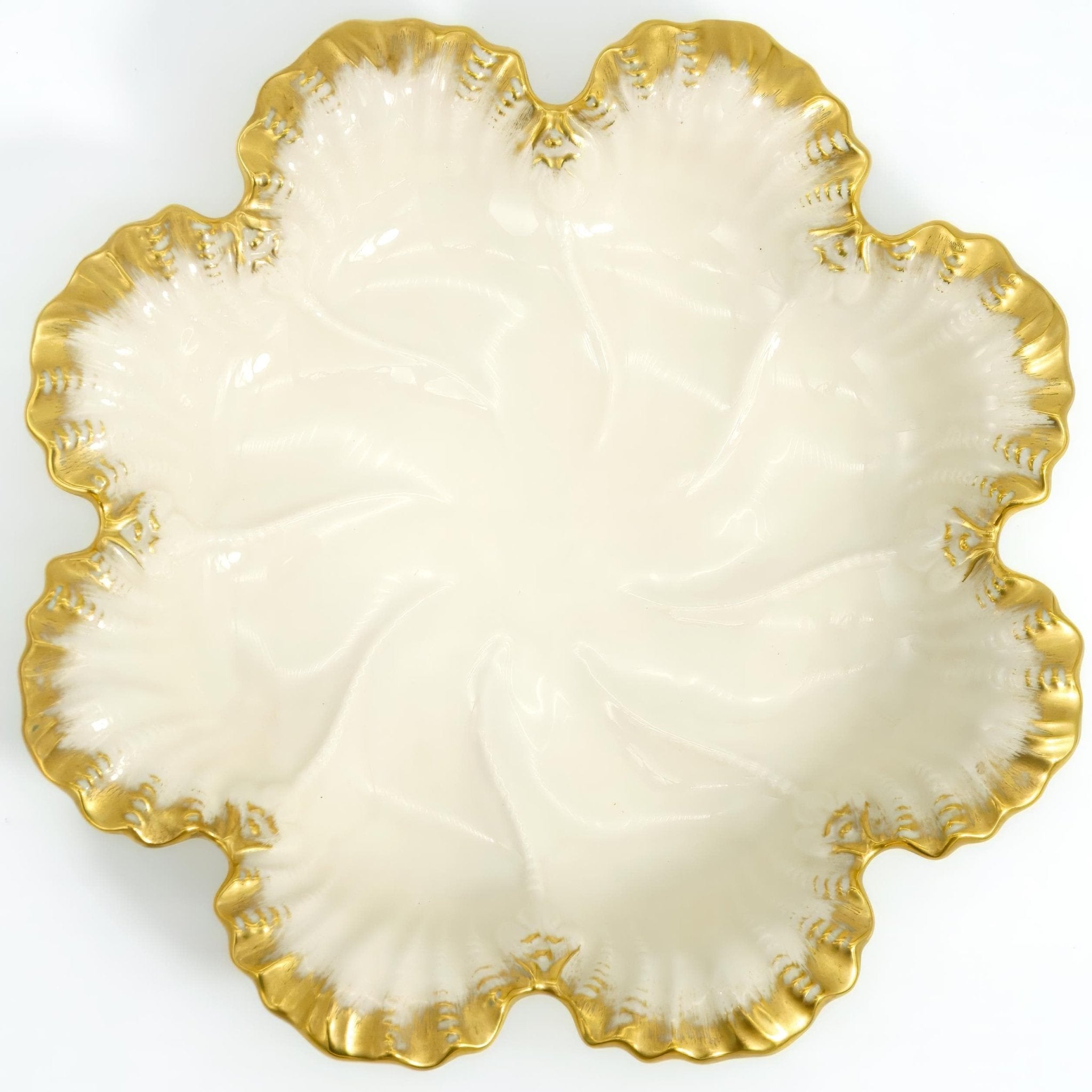 Lenox 1960s Lenox Vintage Oyster Plate Bone China Coastal Tableware Beach House Decor Ceramic Wall Hanging Art for Gift Fruit Bowl Center Piece - Oyster Plate ClassyTea