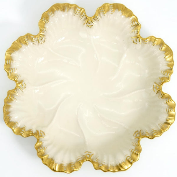 Lenox 1960s Lenox Vintage Oyster Plate Bone China Coastal Tableware Beach House Decor Ceramic Wall Hanging Art for Gift Fruit Bowl Center Piece - Oyster Plate ClassyTea