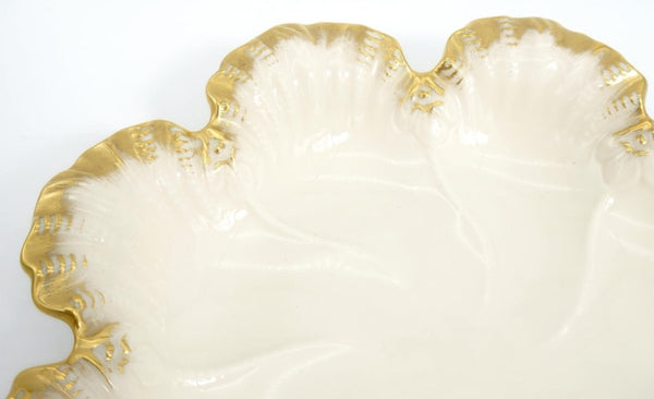 Lenox 1960s Lenox Vintage Oyster Plate Bone China Coastal Tableware Beach House Decor Ceramic Wall Hanging Art for Gift Fruit Bowl Center Piece - Oyster Plate ClassyTea