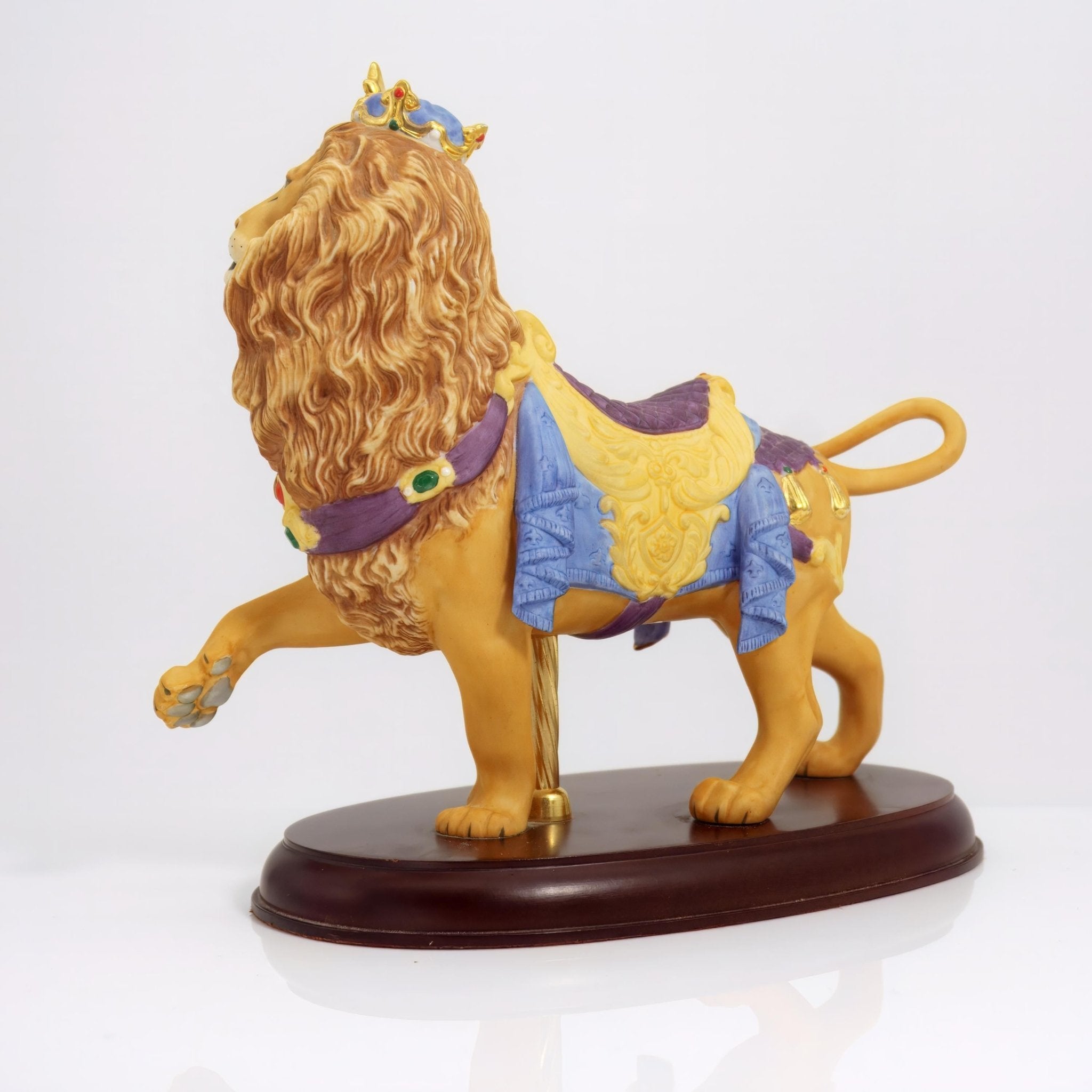 Lenox Lenox Carousel Lion Figurine Statue Vintage Porcelain Unique Shelf Decor Nursery Baby Shower Circus Lion Carnival Animal Sculpture Gift Son - Porcelain Figurine ClassyTea