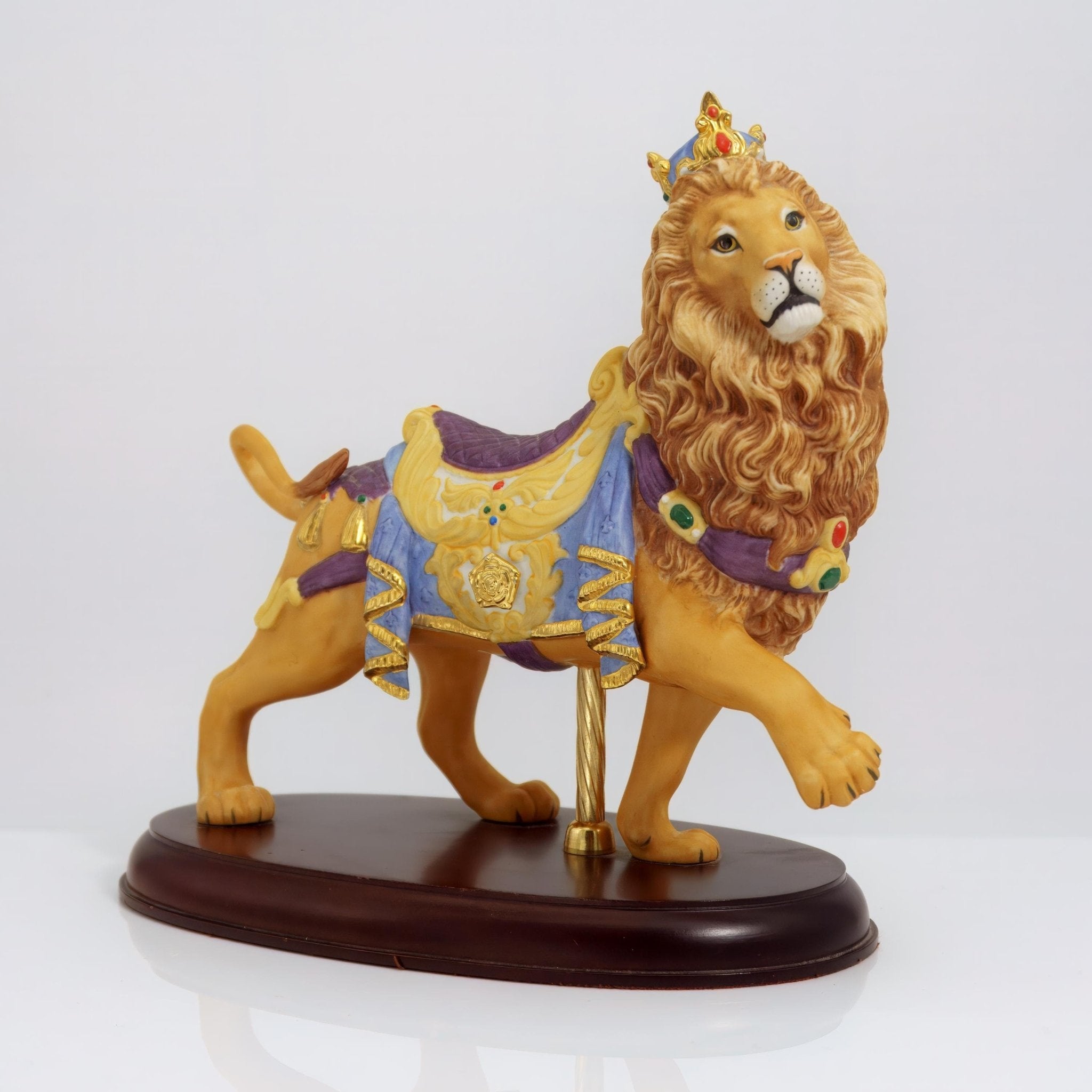 Lenox Lenox Carousel Lion Figurine Statue Vintage Porcelain Unique Shelf Decor Nursery Baby Shower Circus Lion Carnival Animal Sculpture Gift Son - Porcelain Figurine ClassyTea