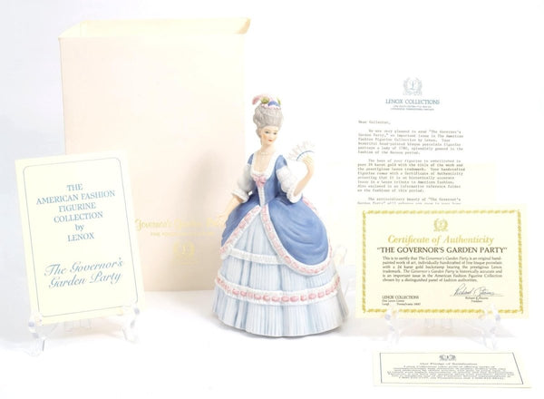 Lenox Lenox "Governor's Garden Party" 1985 Porcelain Figurine | Rococo Art | Handcrafted Lenox Collectible | Elegant Antique & Victorian Decor b - Porcelain Figurine ClassyTea