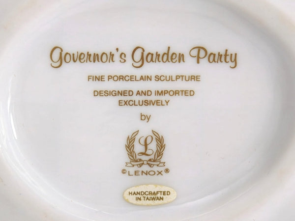 Lenox Lenox "Governor's Garden Party" 1985 Porcelain Figurine | Rococo Art | Handcrafted Lenox Collectible | Elegant Antique & Victorian Decor b - Porcelain Figurine ClassyTea