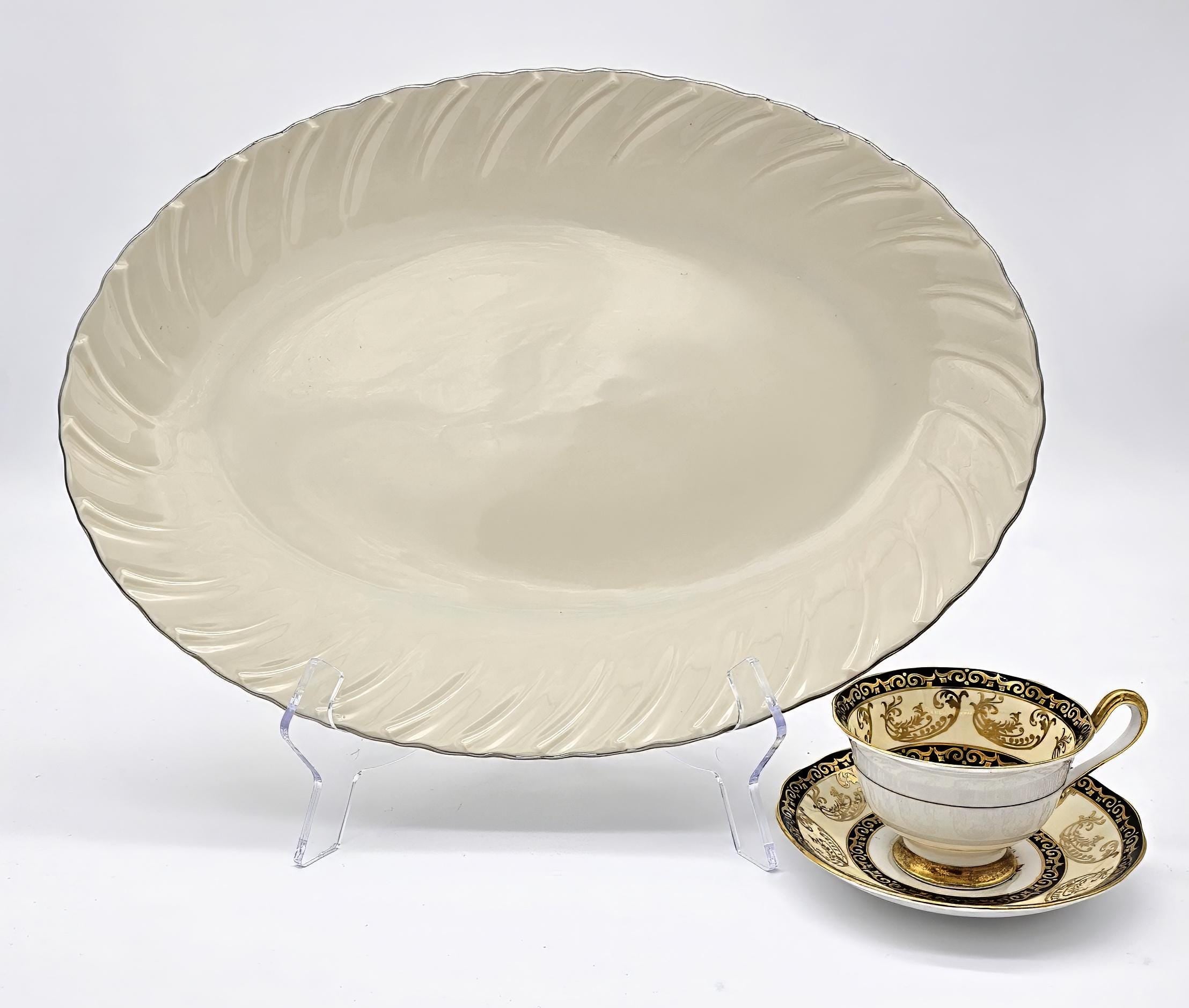 Lenox Lenox "Weatherly" 16" Oval Serving Platter - Serving Platter ClassyTea