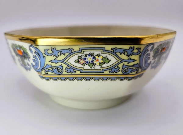 Lenox Lenox Autumn (Gold Back - Stamp) Presidential Collection | 5" Octagonal Vegetable Bowl | Fine China | Blue Scrolls, Fruit and Gold - Vegetable Bowl ClassyTea