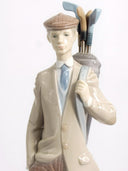 Lladro Large Golfer Porcelain Figurine | Lladro Waiting To Tee Off 5301 Fathers Day Gift for Dad Gift for Golfer Desk Decor Ralph Lauren Husband - Porcelain Figurine ClassyTea