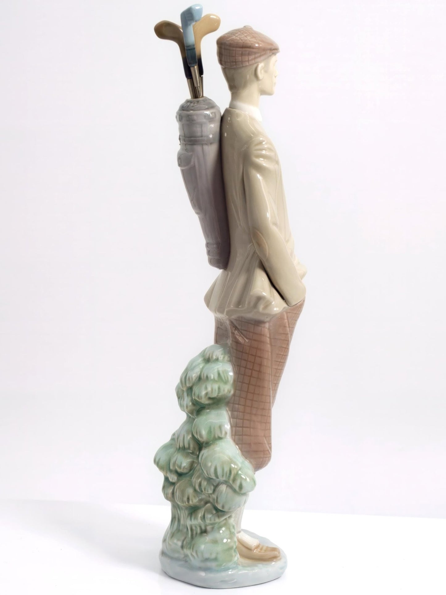 Lladro Large Golfer Porcelain Figurine | Lladro Waiting To Tee Off 5301 Fathers Day Gift for Dad Gift for Golfer Desk Decor Ralph Lauren Husband - Porcelain Figurine ClassyTea