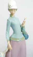 Lladro Large Lladro Porcelain Figurine Lady Walking with Girl 1353 | Mothers Day Gift for Wedding gift from aunt Graduation gift from mom Cabinet - Porcelain Figurine ClassyTea