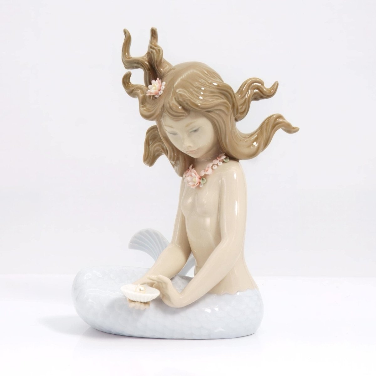 Lladro Lladro Mirage Porcelain Figurine Made in Spain Vintage Spanish Art Mermaid Coastal Antique Decor China Curio Cabinet Coastal Nursery - Porcelain Figurine ClassyTea