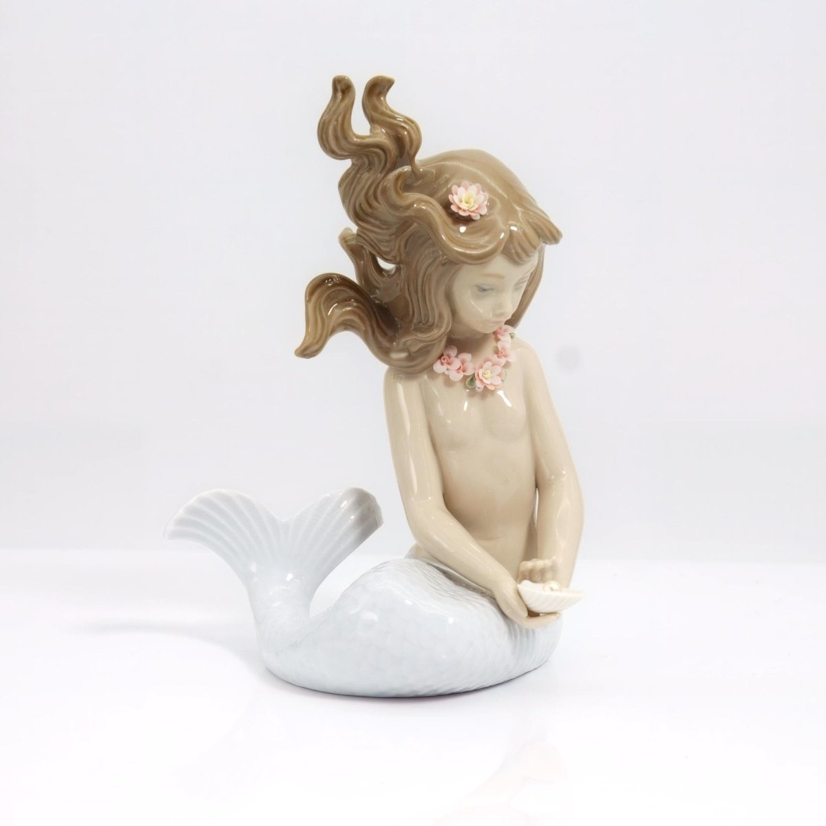 Lladro Lladro Mirage Porcelain Figurine Made in Spain Vintage Spanish Art Mermaid Coastal Antique Decor China Curio Cabinet Coastal Nursery - Porcelain Figurine ClassyTea