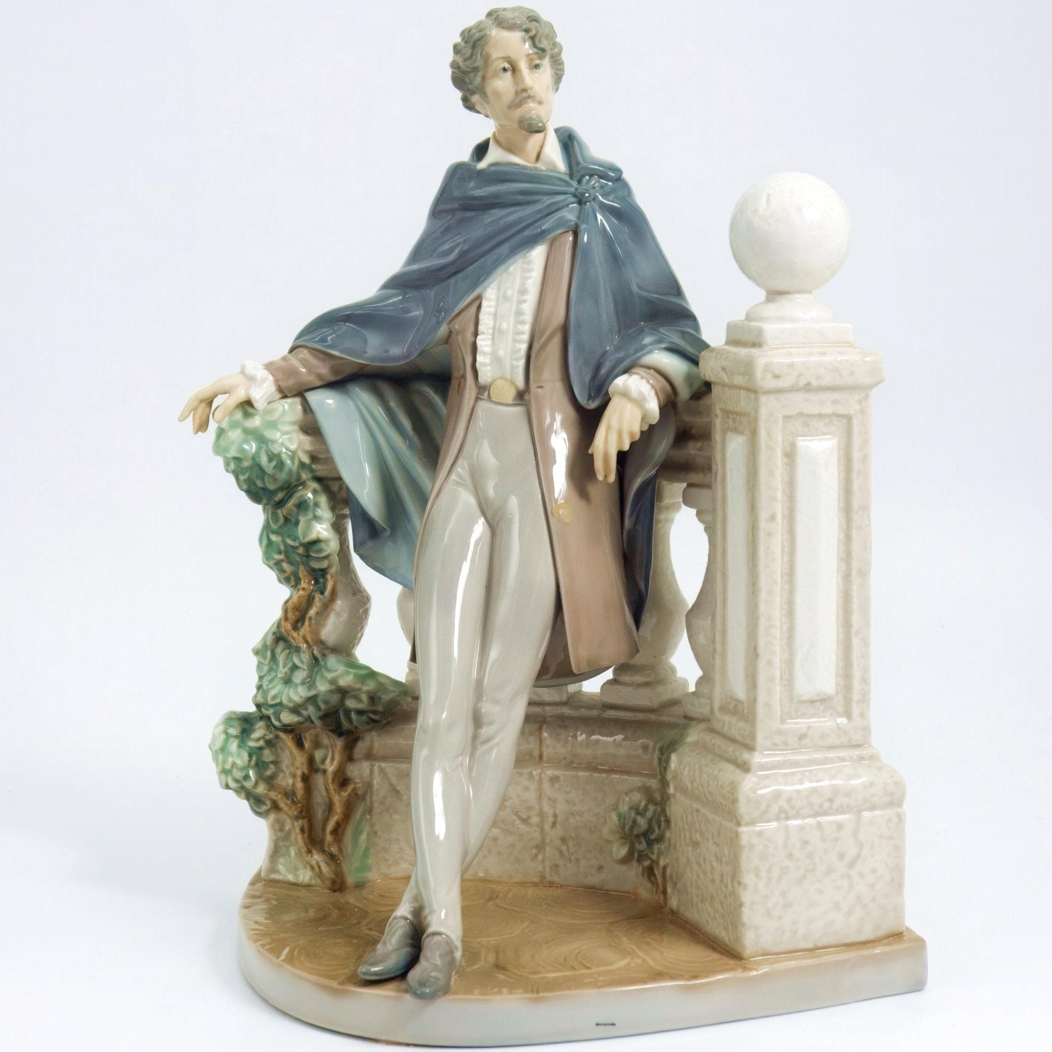 Lladro Lladro The Poet Sculpture Statue Figurine| Shakespeare Gifts Porcelain Antique | Made in Spain| Curio Cabinet | Becquer Unique Shelf Decor - Porcelain Figurine ClassyTea