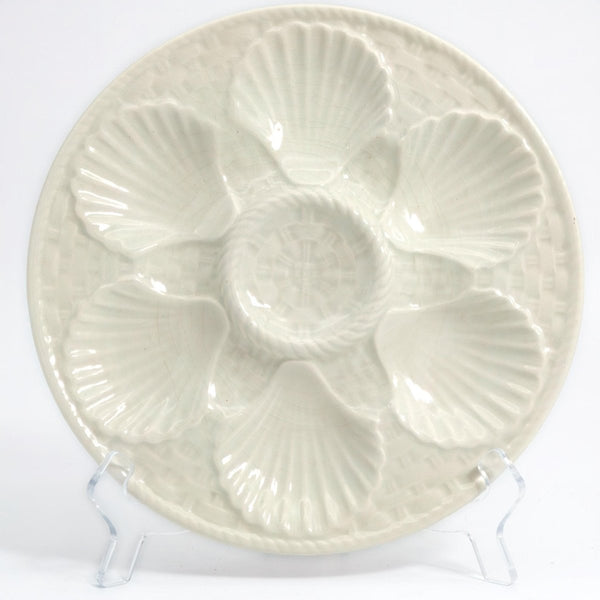 Longchamp 1950s Vintage Oyster Plate Longchamp French Country Coastal Tableware Beach House Decor Ceramic Antique Extra Large Platter Wall Hanging Art - Oyster Plate ClassyTea