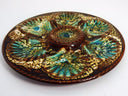 Marius Giuge Antique Oyster Plate For Beach House Decor | French Country Decor Lake House Vintage Oyster Plate Seafood Platter For Coastal Decor Majolica - Oyster Plate ClassyTea