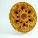 Marius Giuge Complete Vintage Oyster Plates Set w/ Extra Large Platter for Coastal Decor | Marius Giuge Vallauris French Farmhouse Amber Orange - Oyster Plate ClassyTea