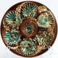 Marius Giuge Vintage Majolica Oyster Plate