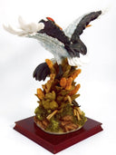 Montefiori Montefiori Whooping Cranes Statue Large Italian Bird Figurine Coastal Decor Lake House Decor Feng Shui Rustic Hunter lodge Decor Entry Way - Porcelain Sculpture ClassyTea