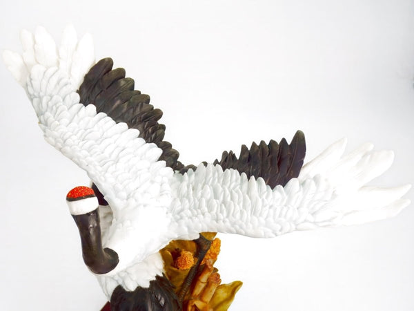 Montefiori Montefiori Whooping Cranes Statue Large Italian Bird Figurine Coastal Decor Lake House Decor Feng Shui Rustic Hunter lodge Decor Entry Way - Porcelain Sculpture ClassyTea