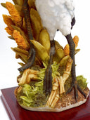 Montefiori Montefiori Whooping Cranes Statue Large Italian Bird Figurine Coastal Decor Lake House Decor Feng Shui Rustic Hunter lodge Decor Entry Way - Porcelain Sculpture ClassyTea