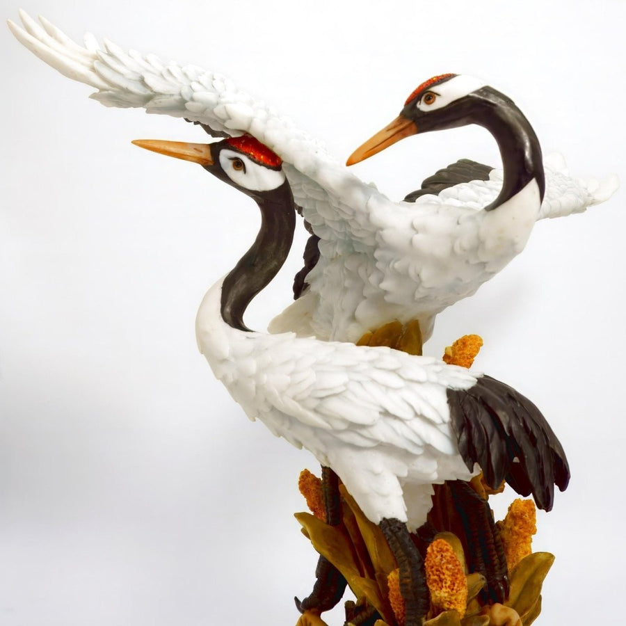 Montefiori Whooping Cranes (18") Sculpture | Vintage Resin