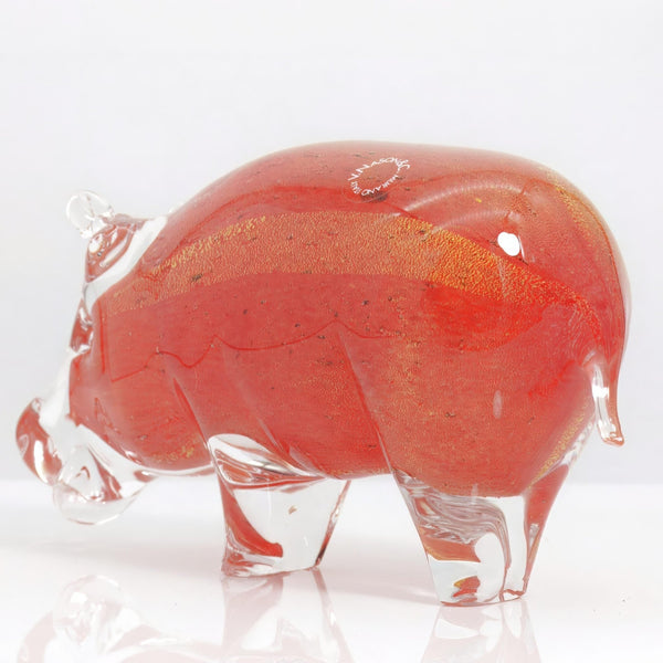 Murano Venetian Murano Glass Art Boar (8") - Sculpture ClassyTea