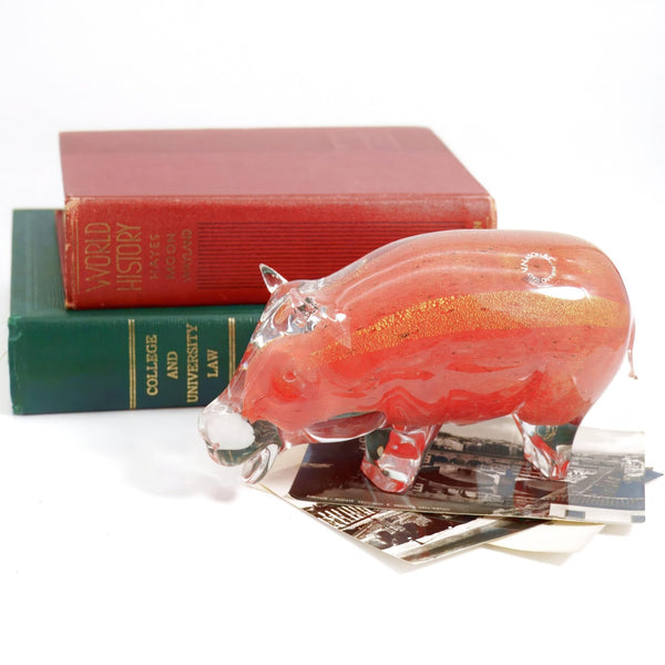 Murano Venetian Murano Glass Art Boar (8") - Sculpture ClassyTea