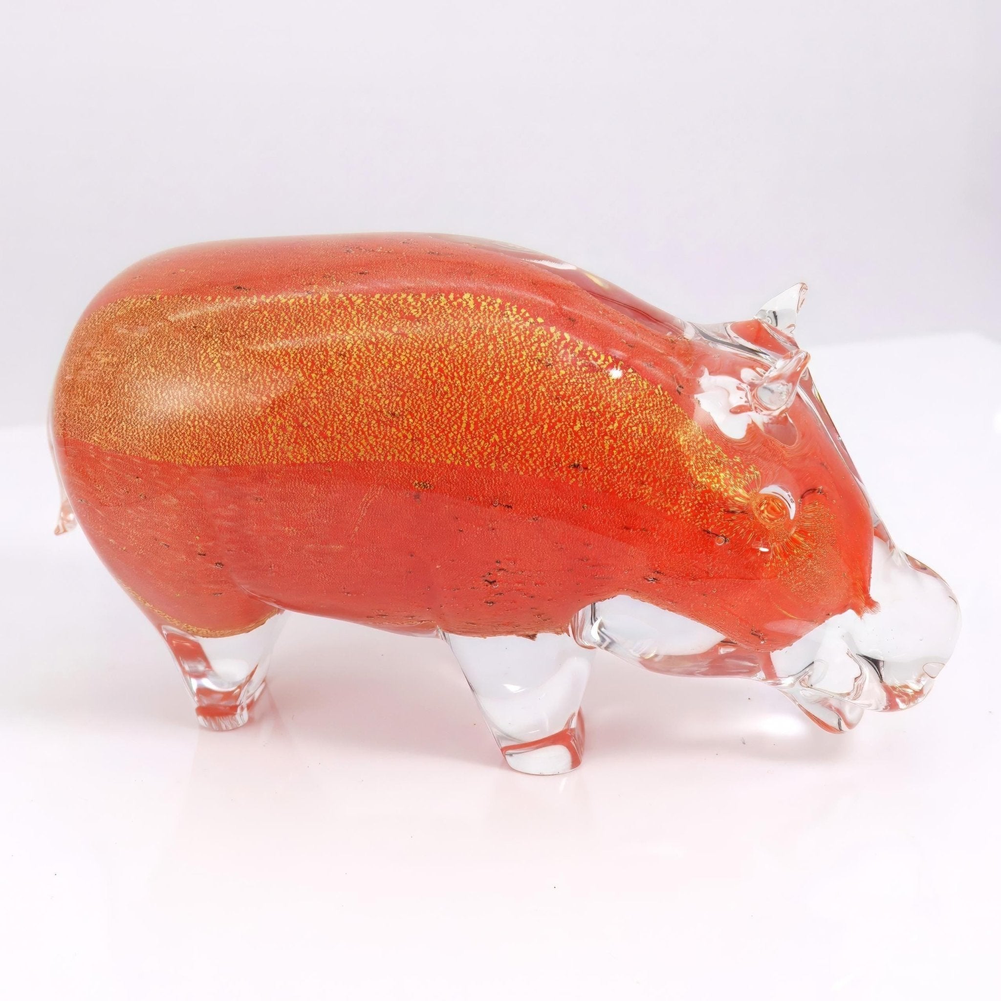 Murano Venetian Murano Glass Art Boar (8") - Sculpture ClassyTea