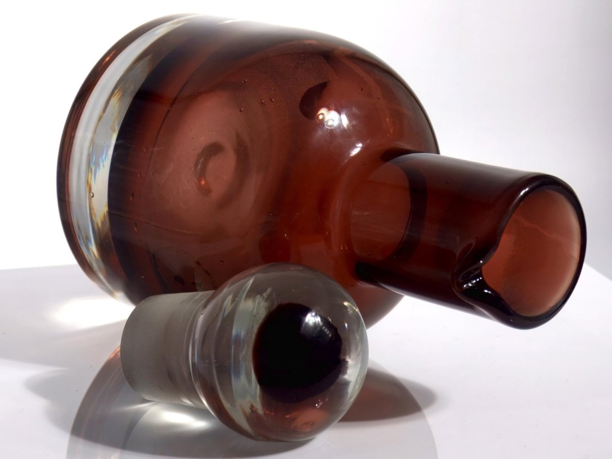 Nanny Still Cranberry Red Scandi Glass Decanter Coastal Midcentury Barware Crystal Swedish Glassware Bourbon Gift Scandinavian Whiskey Lover Gift Brunch - Glass Decanter ClassyTea