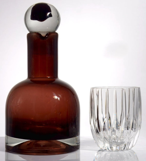 Nanny Still Cranberry Red Scandi Glass Decanter Coastal Midcentury Barware Crystal Swedish Glassware Bourbon Gift Scandinavian Whiskey Lover Gift Brunch - Glass Decanter ClassyTea