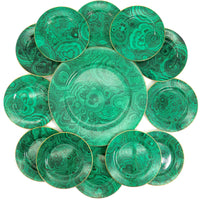 Neiman Marcus "Malachite" Serveware Set for 12 (13 Pieces)