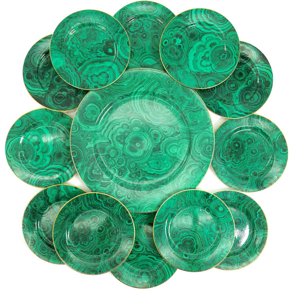 Neiman Marcus Neiman Marcus "Malachite" Serveware Set for 12 (13 Pieces) - Serveware ClassyTea