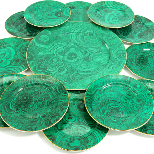 Neiman Marcus Neiman Marcus "Malachite" Serveware Set for 12 (13 Pieces) - Serveware ClassyTea