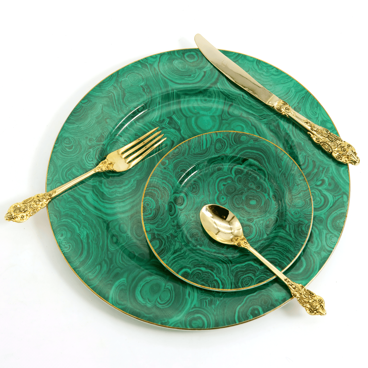 Neiman Marcus Neiman Marcus "Malachite" Serveware Set for 12 (13 Pieces) - Serveware ClassyTea