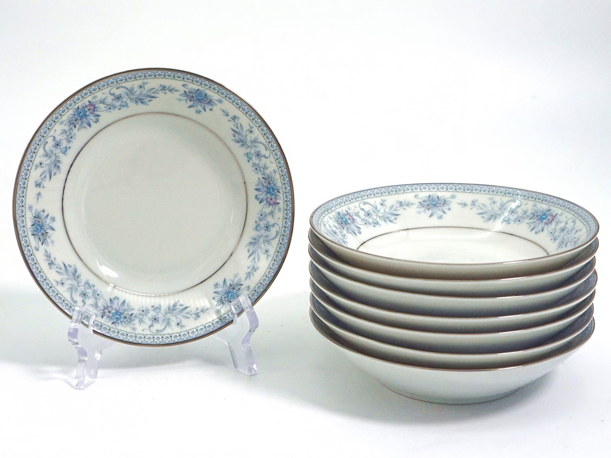 Noritake Noritake "Blue Hill" Dessert Bowl Set For 8 - Bowls ClassyTea