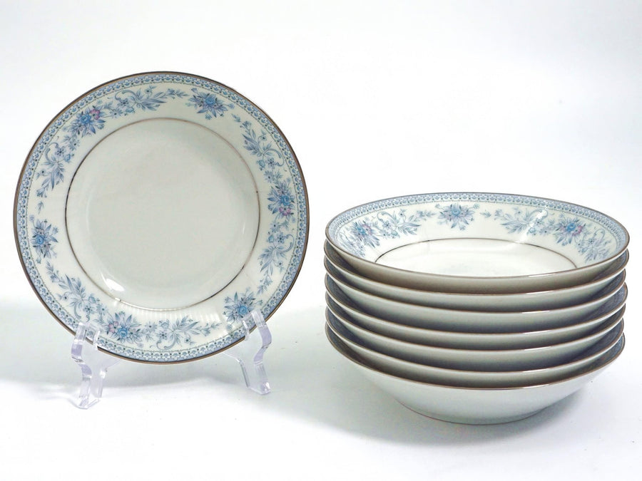 Noritake Blue Hill Dessert Bowls (5.5"), Set of 8 | Vintage Fine China
