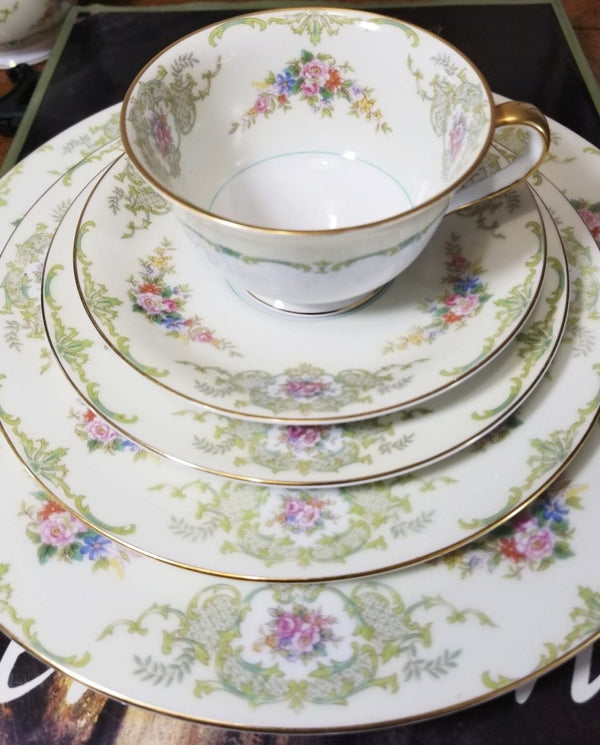 Noritake China Set For 10 Guests | Noritake Glendola (79 - piece) | Perfect for Grandmother or Daughter in Law Gift | Christmas Dinner Plates Set - China Set ClassyTea