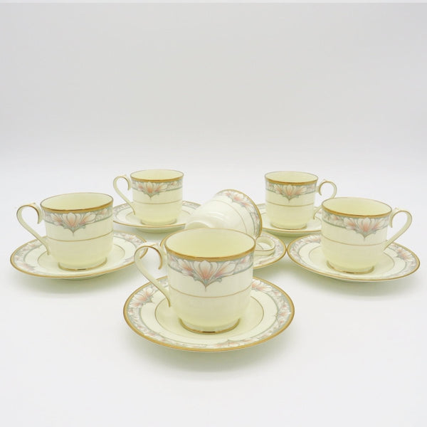 Noritake China Set for 4 Noritake Barrymore (20 - pieces) | Complete Dinnerware Set | Ivory, Cream, Pink White Flowers | Daughter in law wedding gift - China Set ClassyTea
