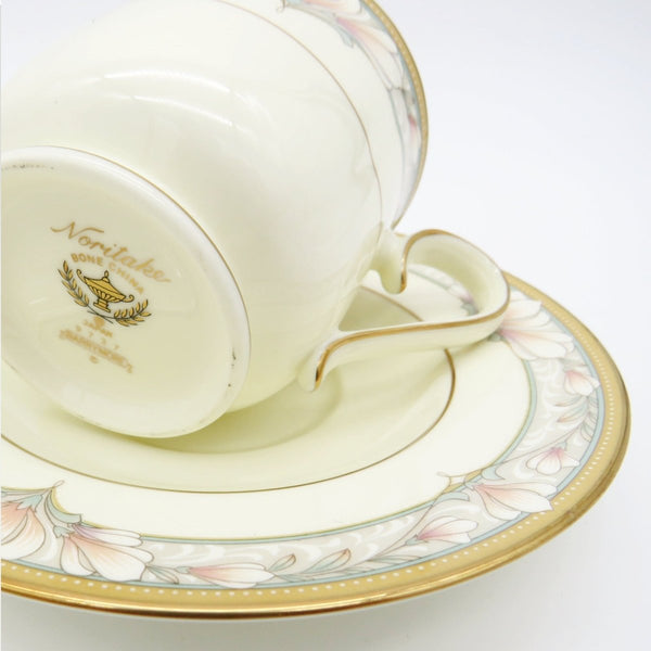 Noritake China Set for 4 Noritake Barrymore (20 - pieces) | Complete Dinnerware Set | Ivory, Cream, Pink White Flowers | Daughter in law wedding gift - China Set ClassyTea